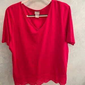 Size 3 Chico's hot pink shirt